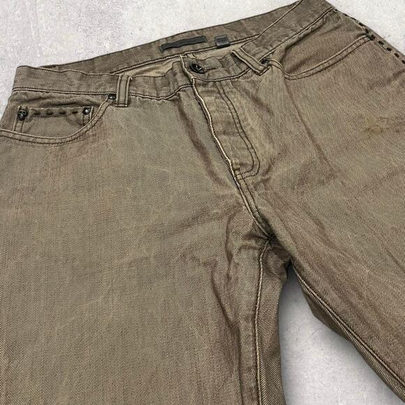 ★ John Varvatos Brown Slim-Fit Pants w/ Subtle Textured Finish ★ - Picture 2 of 6